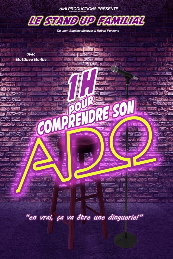 Affiche du spectacle 1h pour comprendre son ado — Grand Ouest Spectacles
