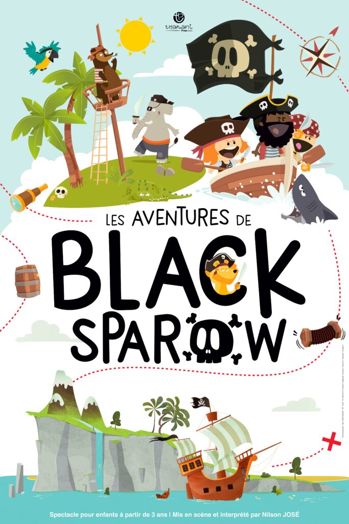 Affiche du spectacle Les aventures de Black Sparow — Grand Ouest Spectacles